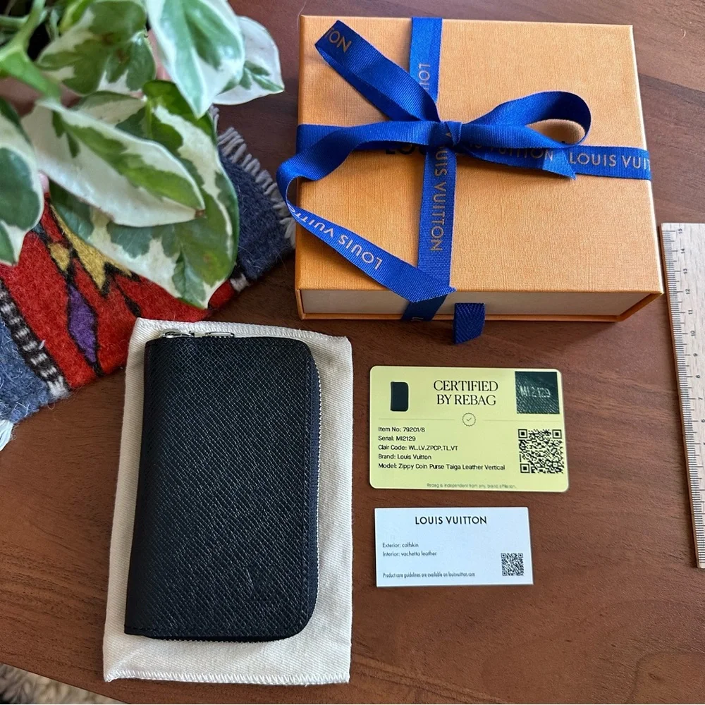 Louis Vuitton Zippy Coin Purse pouch Vertical Taiga Leather M30511 Box, dustbag - Picture 10 of 16